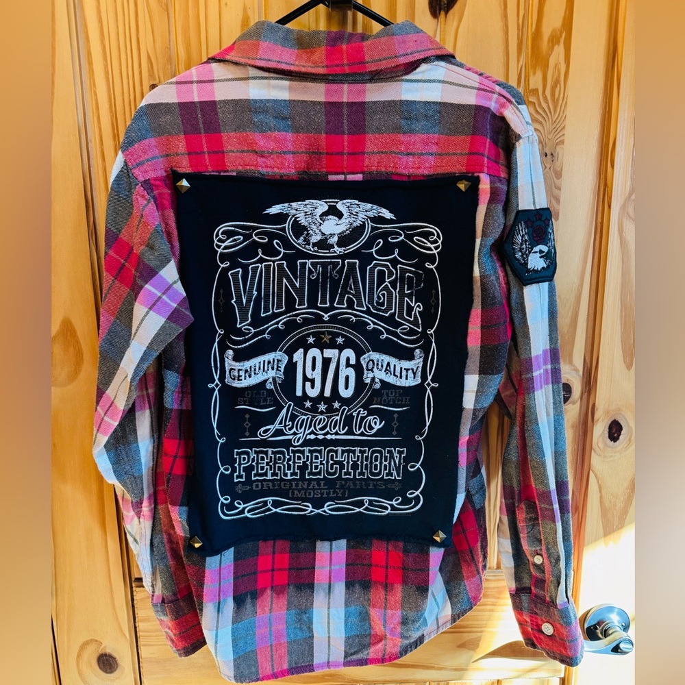 Vintage Plaid Button Down Shirt